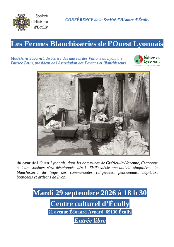 Prochaine conférence de la SHE
